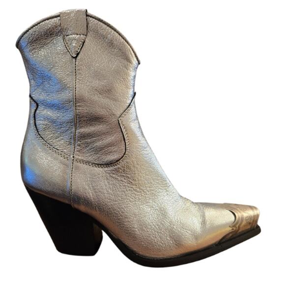 Free People Brayden Western Boot in Pewter – EUC Size 38.5 / US 9.5 - Picture 6 of 9